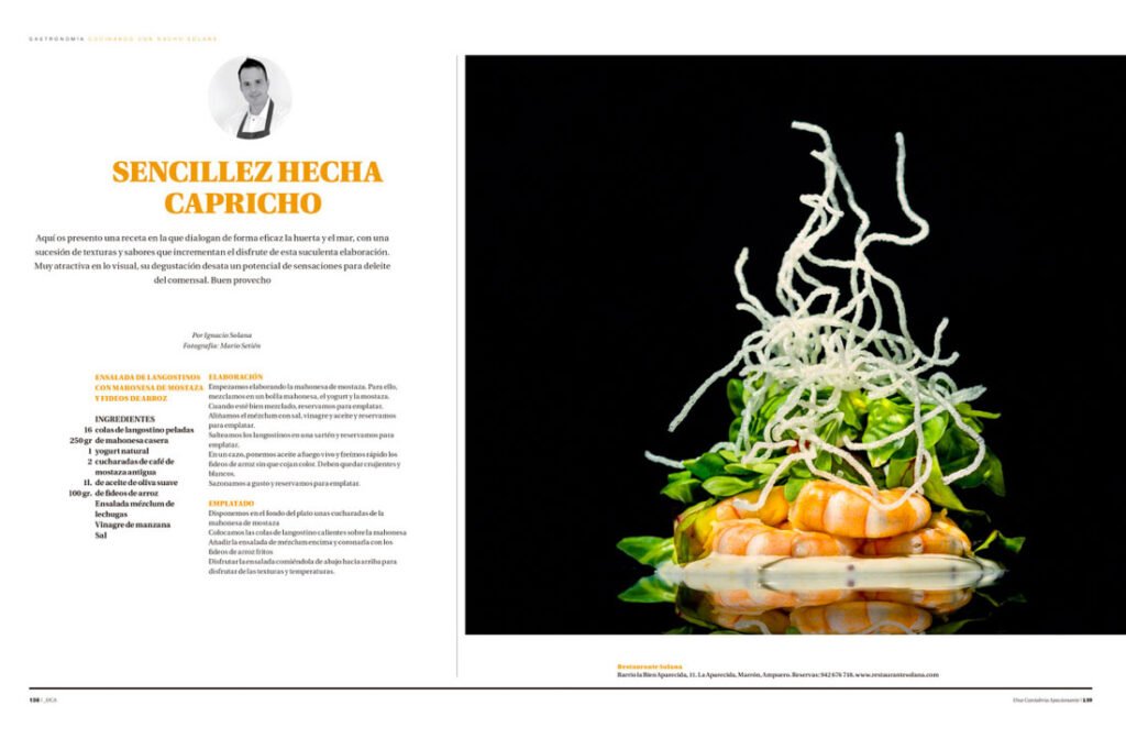 Fotógrafo interior restaurante gastronomía Ampuero Cantabria chef Oscar Solana